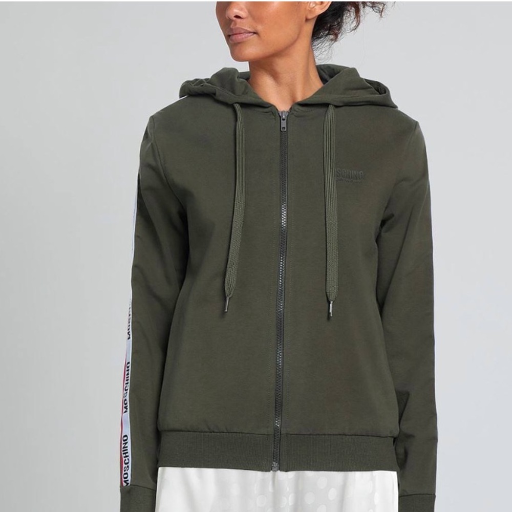 Moschino Dark Green zip up